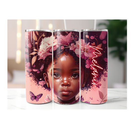 Little Black Girl Tumbler